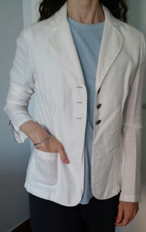 GIACCA DI LINO BIANCA - Foto 8