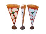 Insegna pizza: spicchio di pizza a totem in vetroresina a BARI