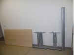 1 SCRIVANIA/TAVOLO GRANDE,ROBUSTA,OTTIME CONDIZIONI,COMPLETA,LEGNO,GAMBE METALLO