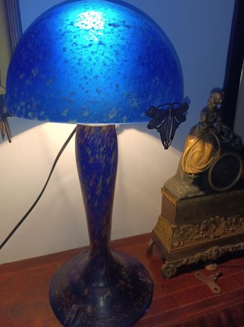 Lampada liberty francese pasta di vetro