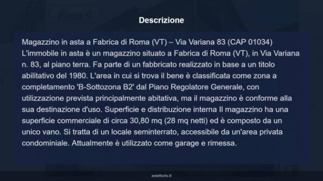 Immobile in asta di 28 m² in vendita a Fabrica di Roma - Foto 10