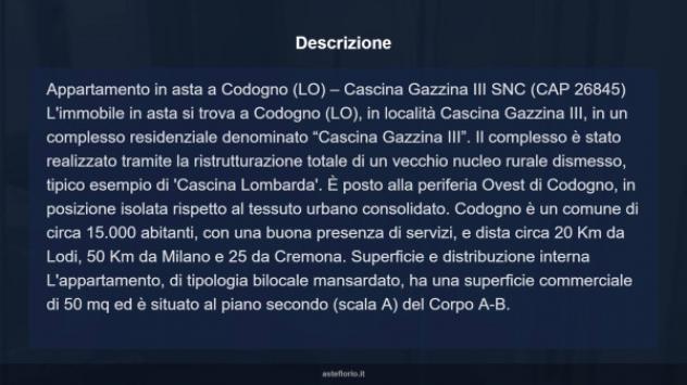 Immobile in asta di 50 m², box auto doppio in vendita a Codogno - Foto 3