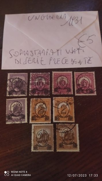 Francobolli dell'Ungheria usati - Foto 6