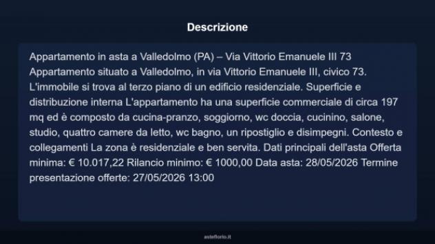 Immobile in asta di 197 m² con più di 5 locali in vendita a Valledolmo - Foto 7