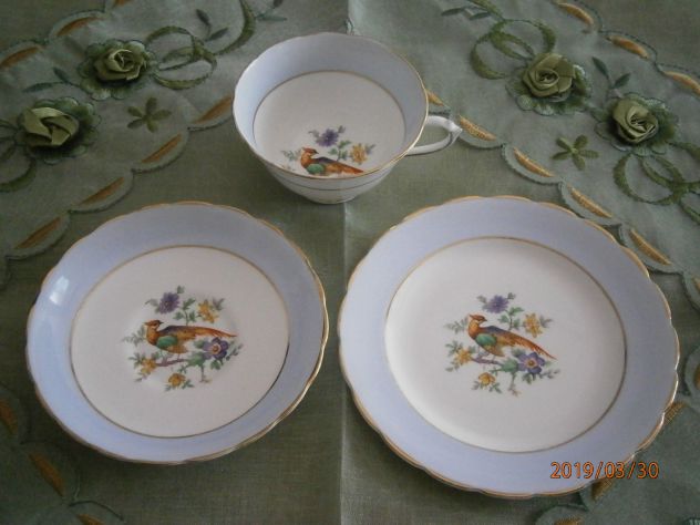 Trio da the' del 1930'-1943', in fine porcellana inglese - Made in England - Foto 7