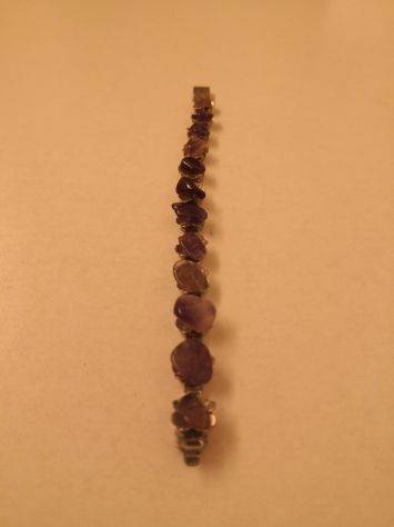 Braccialetto in metallo con 12 pietre dure di alta bigiotteria. - Foto 3