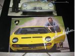 BUGATTI/PORSCHE/LAMBORGHINI/DE TOMASO/MASERATI/ FERRARI POSTER PLASTIFICATO