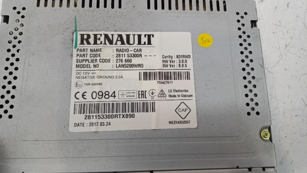 DISPLAY RENAULT Captur Serie 259151171R K9K628 (1319) - Foto 5