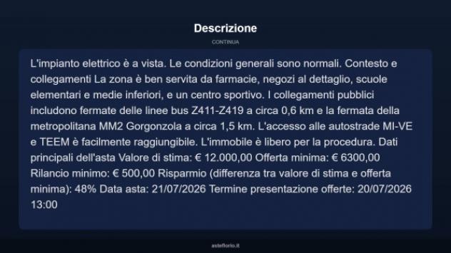 Immobile in asta di 14 m² in vendita a Gorgonzola - Foto 3