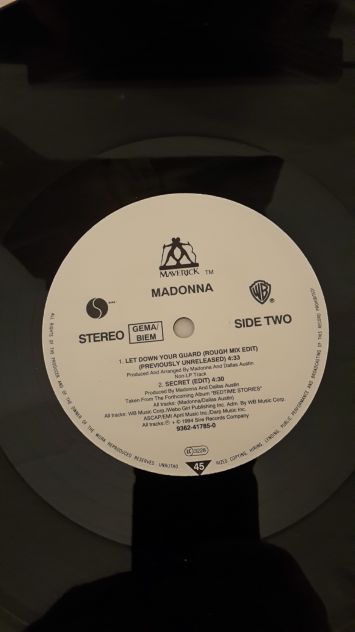 madonna, secret, LP Vinyl 1994 Sire Records Company, Made in Germany. - Foto 4