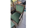 Set 5 Sedie antiche imbottitura verde