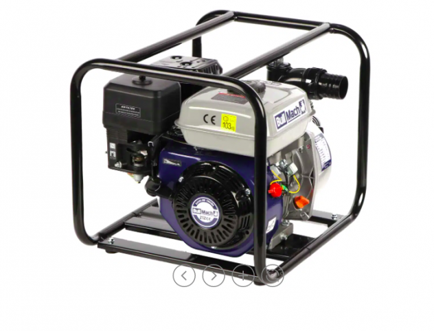 Motopompa a benzina 4T con raccordi da 50mm pescaggio 7mt