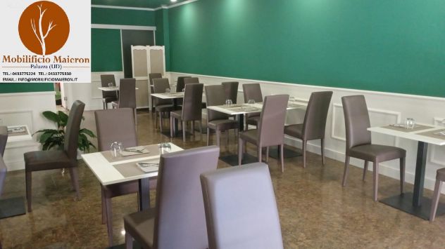 Set Napoli Arredamento Bar Ristorante Pizzerie Sedie Tavoli Vintage Moderno - Foto 6