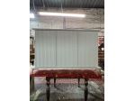 Credenza cannettata laccata bianca con spedizione