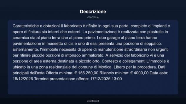 Immobile in asta di 298 m² con più di 5 locali e box auto doppio in vendita a Modica - Foto 4