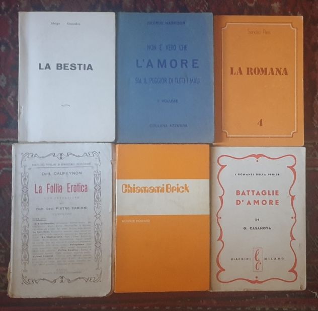 Lotto 6 libri erotismo anni '50 '60