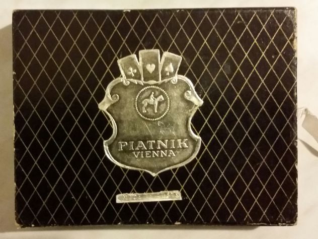 PIATNIK VIENNA VECCHIE CARTE DA GIOCO 110+SCATOLA ORIGINALE PERFETTA
