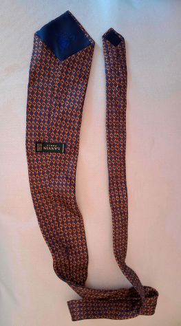 Lanvin cravatta violetto e oro in seta - Foto 2