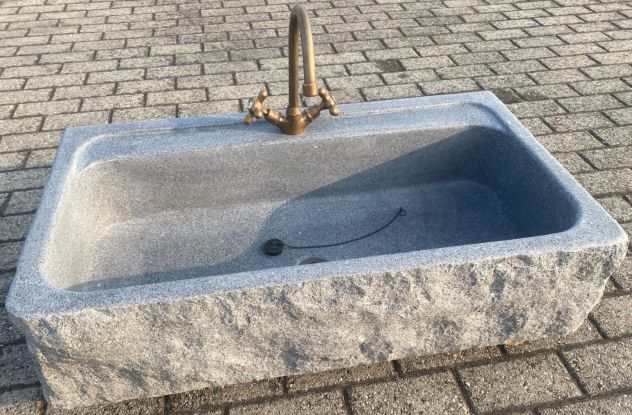 Lavello lavandino per cucina in pietra granito 70/80/90cm - Foto 7
