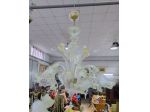 LAMPADARIO DI MURANO - TONI CRISTALLO/AMBRA