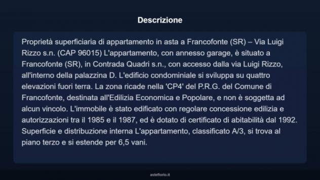 Immobile in asta di 67 m², box auto in vendita a Francofonte - Foto 3