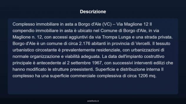 Immobile in asta di 1206 m² in vendita a Borgo d'Ale - Foto 4