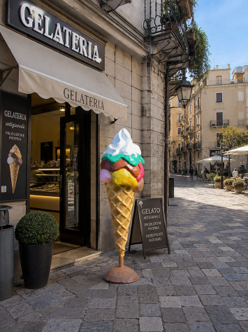 🍦 INSEGNA GELATO GIGANTE IN VETRORESINA – PEZZO UNICO FATTO A MANO - Foto 2