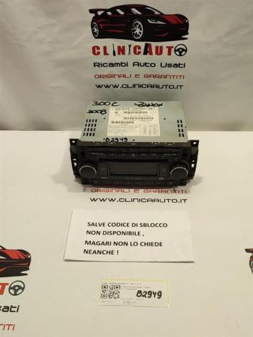 AUTORADIO CHRYSLER 300 C Berlina P05064363AB 642982 (04)