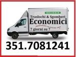Traslochi smontaggio e rimontaggio mobili sgomberi economici 7gg su7