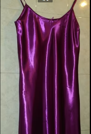 Camicia da notte fucsia di raso Tg.3 NUOVA - Foto 6