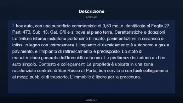 Immobile in asta di 55 m², box auto in vendita a San Rocco al Porto - Foto 17