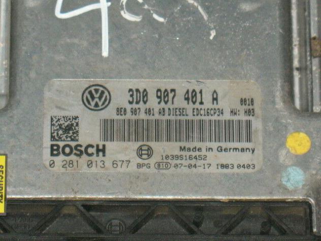 0281013677 ECU VW TOUAREG PHAETON 3.0 0281013677 3D0907401A EDC16CP34 - Foto 2