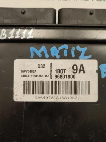 CENTRALINA MOTORE CHEVROLET Matiz 3° Serie 96801800 5WY5407A A08S3 benzina 796 (0507) - Foto 2
