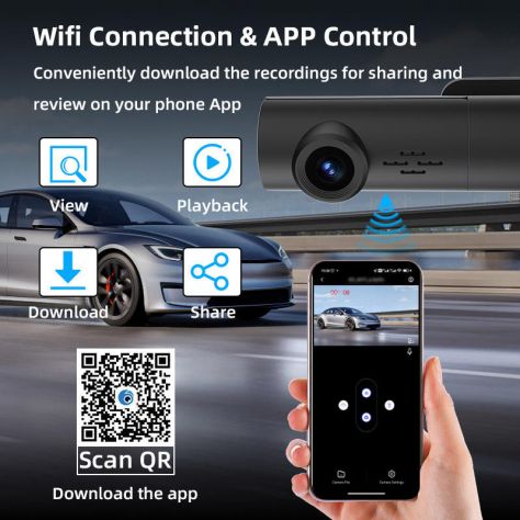 Dash Cam auto WiFi 1080P notturna parcheggio 24h (DECA-ONE) - Foto 4