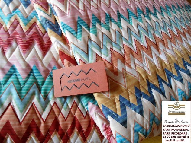 MISSONI coordinato letto , completo lenzuola + copriletto trapuntato - Foto 8