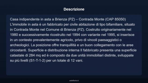 Immobile in asta di 284 m² con più di 5 locali in vendita a Brienza - Foto 4