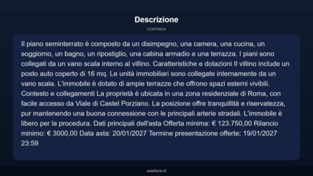 Immobile in asta di 118 m², box auto in vendita a Roma - Foto 5