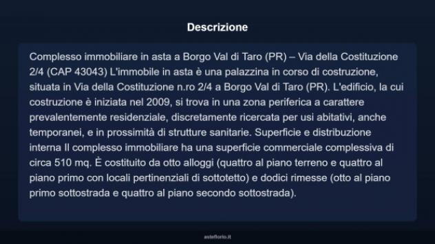 Immobile in asta di 510 m² in vendita a Borgo Val di Taro - Foto 3