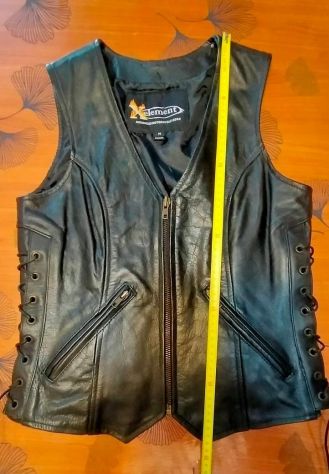 Vendo gilet in pelle unisex taglia M nero - Foto 5