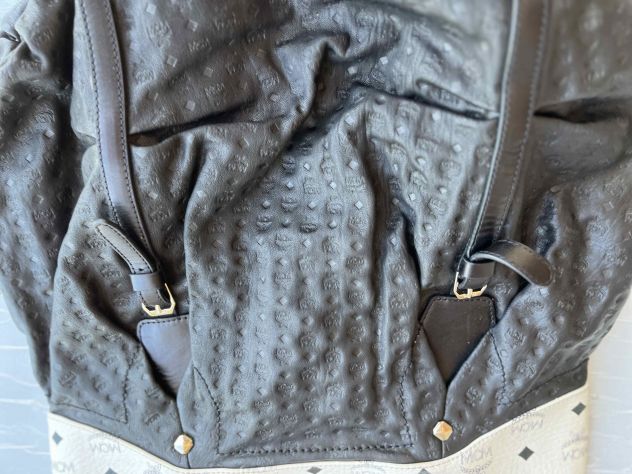 MCM borsa donna in pelle nera usata - Foto 8