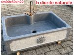 Lavello lavandino per cucina in pietra granito diorite 80/90cm 1