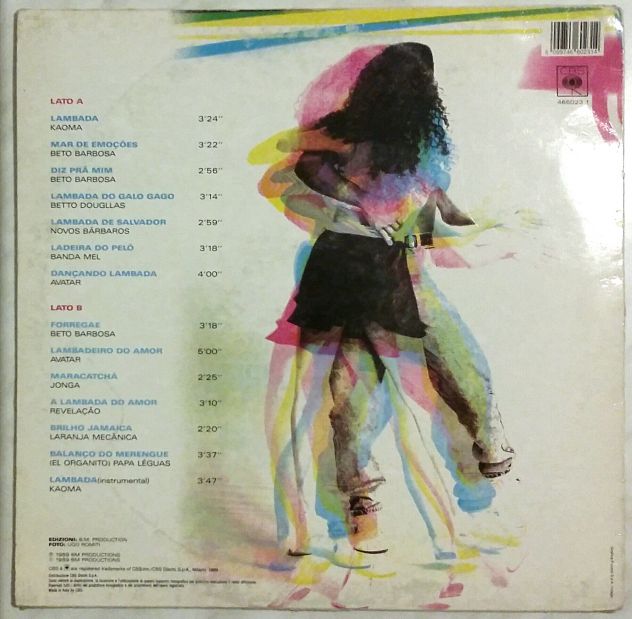 LP 33 Giri Lambada ITALY 1989 kaoma beto barbosa latin pop Etichetta: 466023 1 - Foto 5