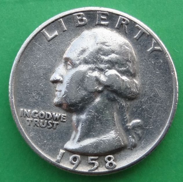 U.S.A. 1958 Moneta 25 Cents Argento SPL - Foto 2