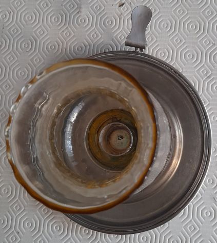 bugia portacandela in metallo e con paraluce in vetro h17Ø16 - Foto 3