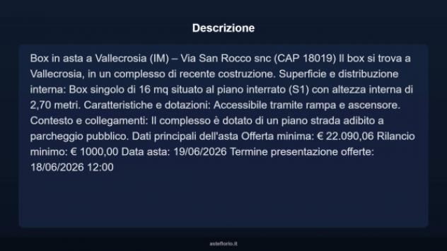 Immobile in asta di 16 m² in vendita a Vallecrosia - Foto 3