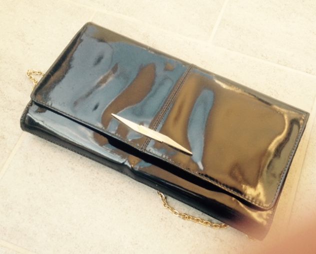 Pochette nera laccata - vintage - Foto 3