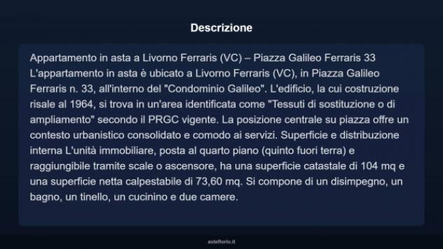 Immobile in asta di 104 m² con più di 5 locali in vendita a Livorno Ferraris - Foto 3