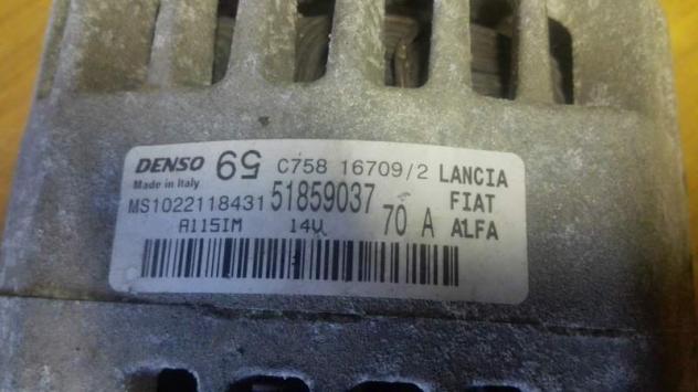 Alternatore DENSO FIAT Punto 1.2 3 serie 188 2009 - Foto 4