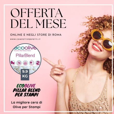 Cera di Olive Ecoolive Pillar Blend per Candele