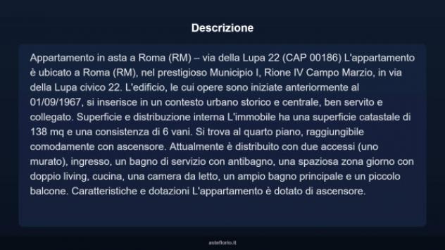 Immobile in asta di 138 m² con più di 5 locali in vendita a Roma - Foto 5